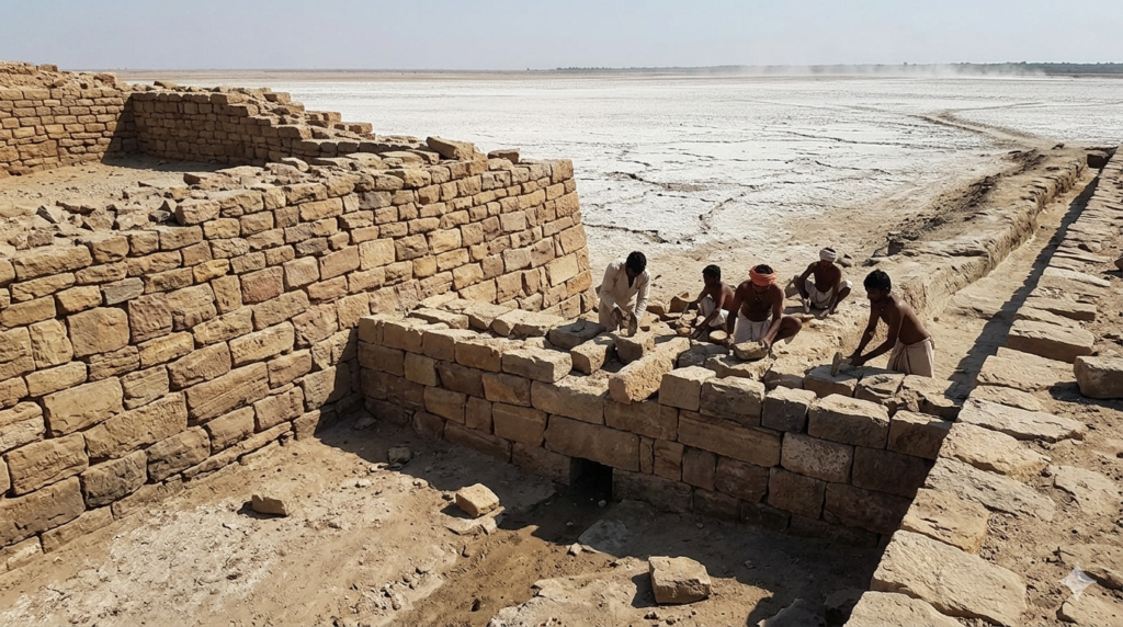 The Stone-Cut Sovereignty: Decoding the 4,500-Year-Old Hydraulic Genius of Dholavira image2