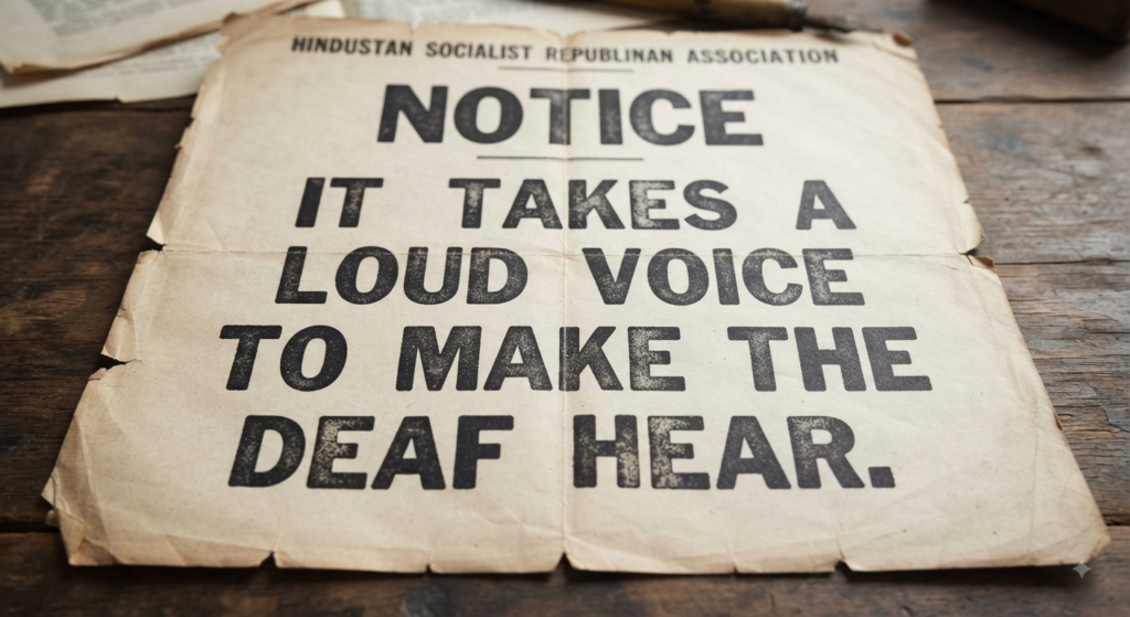 The Man Who Made the Deaf Hear: The Unsung Saga of Batukeshwar Dutt The Historic HSRA Notice Manifesto